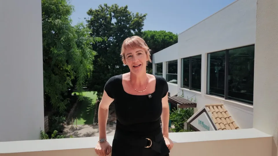 Anne Perry on camera