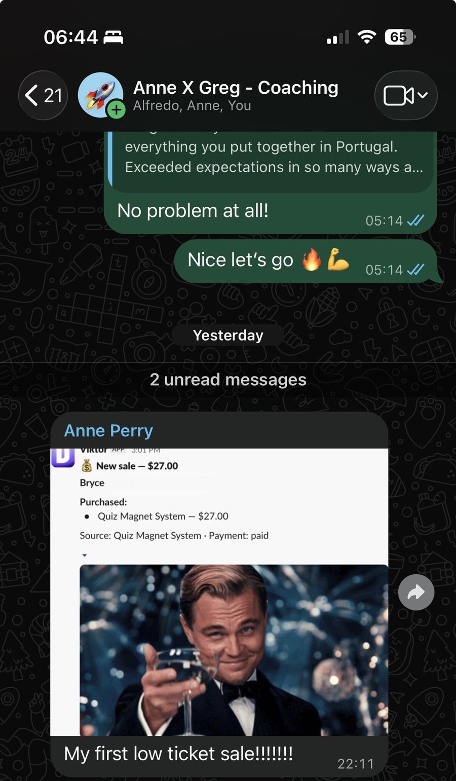 Her first low ticket sale